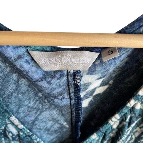 Jams World Dress Size Small Tapa Jungle Blu Vintage Blues Jungle Beach - Picture 10 of 13
